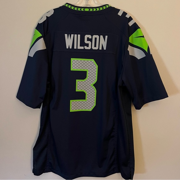 Seattle Seahawks NFL RUSSELL WILSON Jersey - Men’s Large - Picture 4 of 4